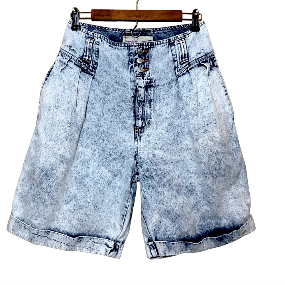 Jordache studio acid wash denim high waist shorts 9/10